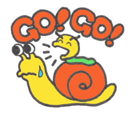 Caterpillar Gorotan and Snail Kururu sticker #14519582