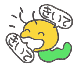 Caterpillar Gorotan and Snail Kururu sticker #14519587