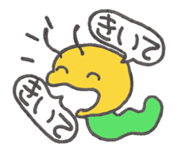 Caterpillar Gorotan and Snail Kururu sticker #14519587