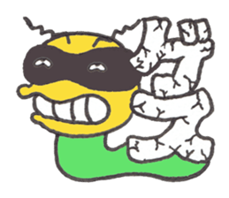 Caterpillar Gorotan and Snail Kururu sticker #14519598