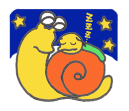 Caterpillar Gorotan and Snail Kururu sticker #14519613