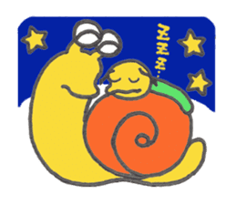 Caterpillar Gorotan and Snail Kururu sticker #14519613