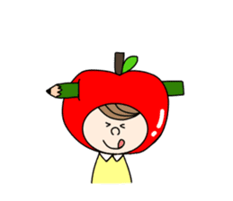 apple appele girl sticker #14520697