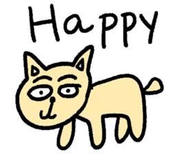 Simple cat sticker! sticker #14521046