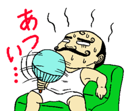 mustached butler sugano 2 sticker #14523430