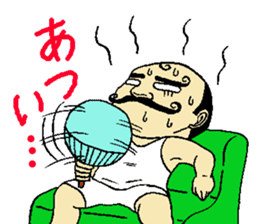 mustached butler sugano 2 sticker #14523430