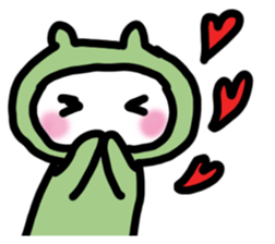 Rabbit frog sticker #14524505