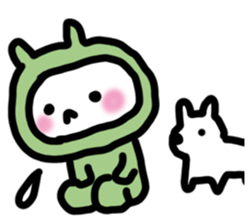 Rabbit frog sticker #14524506
