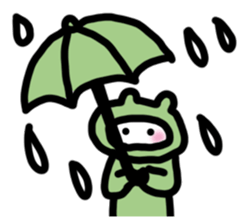 Rabbit frog sticker #14524510