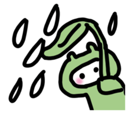 Rabbit frog sticker #14524512