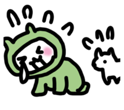 Rabbit frog sticker #14524519
