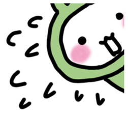 Rabbit frog sticker #14524527