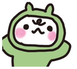 Rabbit frog sticker #14524535