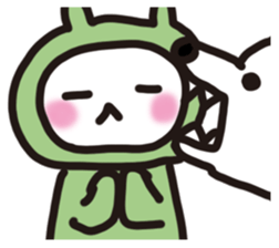 Rabbit frog sticker #14524536