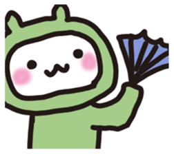 Rabbit frog sticker #14524540