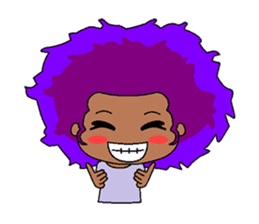 Afro girl emoji sticker #14526815