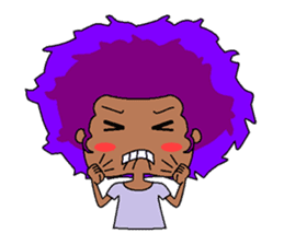 Afro girl emoji sticker #14526819