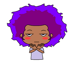 Afro girl emoji sticker #14526820
