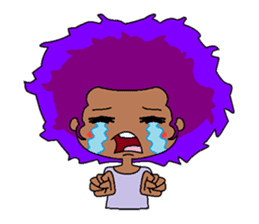 Afro girl emoji sticker #14526824