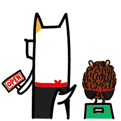 White Dog and his co worker