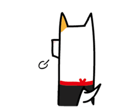 White Dog and his co worker sticker #14527654