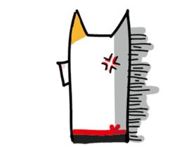 White Dog and his co worker sticker #14527656