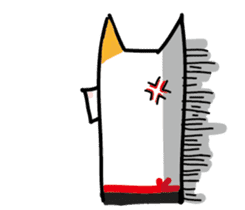 White Dog and his co worker sticker #14527656