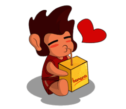 Brown Howling Monkey sticker #14528969