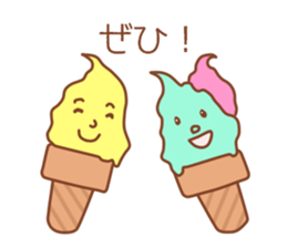 Delicious ice cream shop sticker #14529012