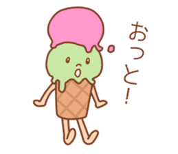 Delicious ice cream shop sticker #14529031