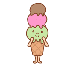 Delicious ice cream shop sticker #14529037
