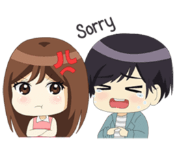 Happy Chibi Couple sticker #14529421