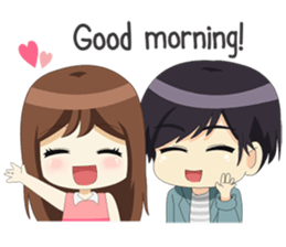 Happy Chibi Couple sticker #14529422