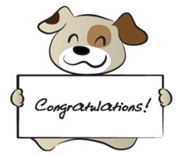 Puppy&card sticker #14530597