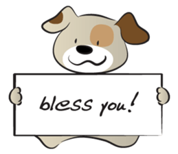 Puppy&card sticker #14530601