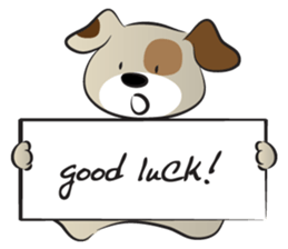 Puppy&card sticker #14530604