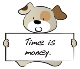 Puppy&card sticker #14530605