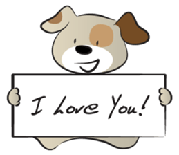 Puppy&card sticker #14530608
