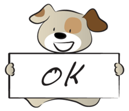 Puppy&card sticker #14530610