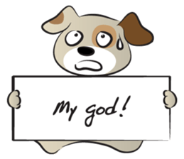 Puppy&card sticker #14530614