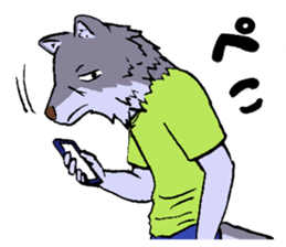 one wolf wolf sticker #14530679