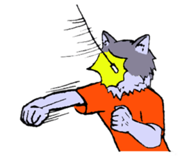 one wolf wolf sticker #14530682