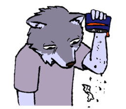one wolf wolf sticker #14530689