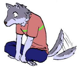 one wolf wolf sticker #14530692