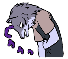 one wolf wolf sticker #14530694