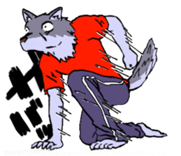 one wolf wolf sticker #14530705