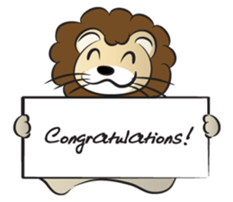 lion & card sticker #14531079