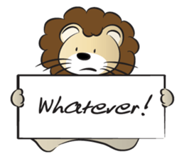 lion & card sticker #14531081