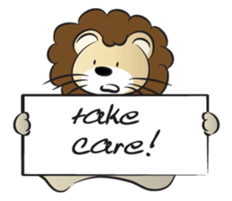 lion & card sticker #14531086