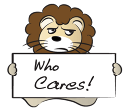 lion & card sticker #14531089